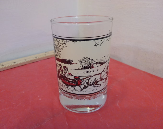 Vintage Collector Glass, Arby's Collector Glass, Currier & Ives "The Road in Winter", 1981