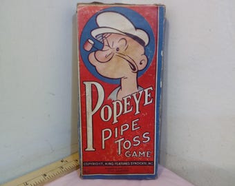 Vintage Ring Toss Game, Popeye Pipe Toss Game by King Features Syndicate, 1935#