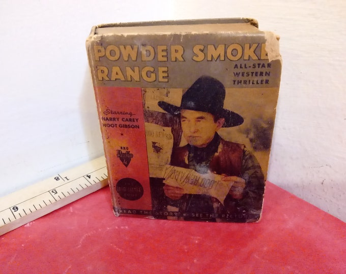 Vintage Hardcover Book, Big Little Book "Powder Smoke Range", 1935