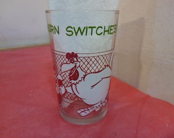 Vintage Looney Tunes Jelly Jar, Foghorn Leghorn, "Foghorn Switches Henery's Egg!", 1974