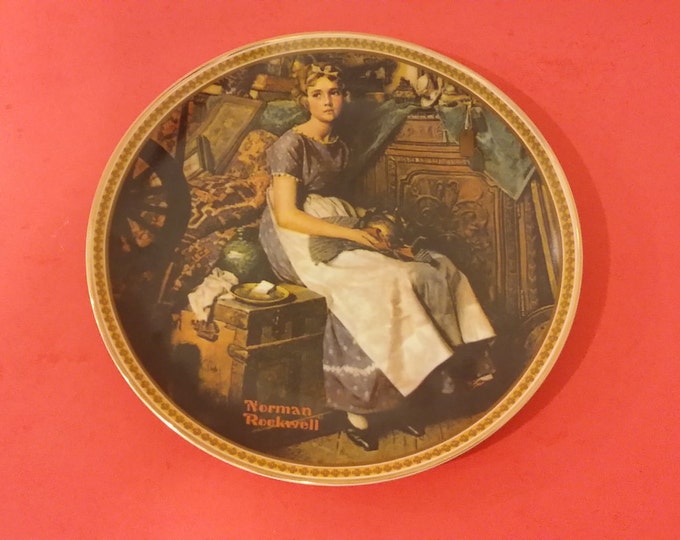 Vintage Norman Rockwell Limited Edition Dreaming in the Attic Collector Plate, 1981