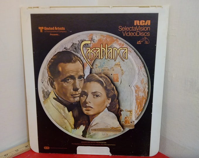 Vintage Video Disc Movie, Casablanca by RCA Select Vision Video Discs, 1980's