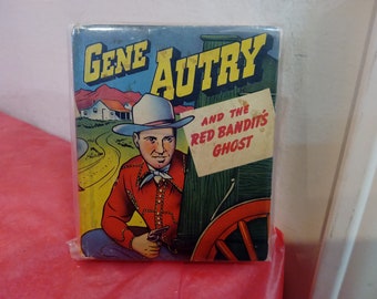 Grand petit livre vintage, Gene Autry, titres divers, cow-boy détective, Raiders of the Range, Special Ranger, Gun-Smoke et Red Bandits, années 40