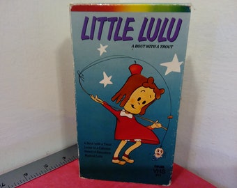 Vintage VHS Movie Tape, Little Lulu A Bout with a Trout, Cartoon, 1988~