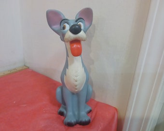 Vintage Vinyl Toy, Vinyl Squeaky Toy for Child, Walt Disney Productions "Tramp" from Lady and the Tramp, 1967#