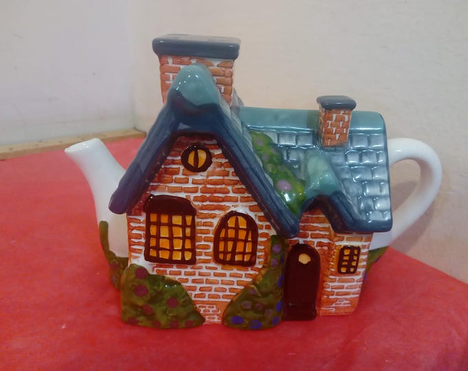 Vintage Ceramic/Porcelain Teapot, Thomas Kinkade House Teapot, Made by Designpac or Ambiance Flower Teapot by Tea Party, Made in China