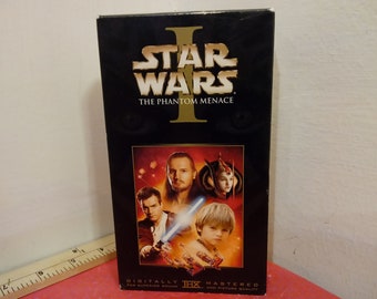 Vintage VHS Movie Tape, Star Wars Episode I, Liam Neeson, 1999~
