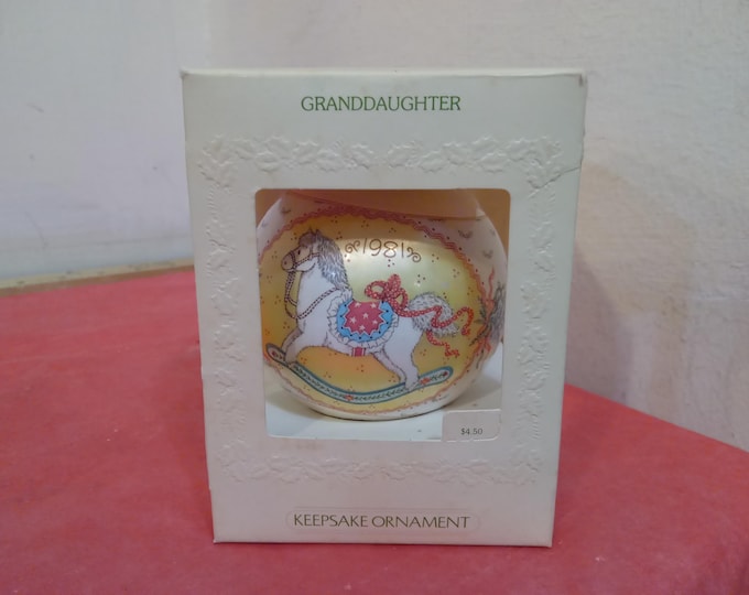 Vintage Christmas Ornaments, Hallmark Unbreakable Glass Ornaments, Granddaughters, Baby First Christmas, or Jolly Santa, 1980's