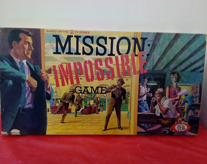 Vintage Board Game, Mission Impossible Board Game by Ideal, 1966#