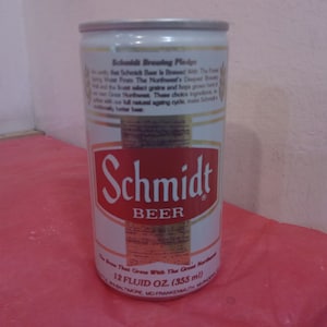 Vintage Beer Can, Schmidt Beer Can, Aluminum Beer Can, Collector Can, 1980&#39;s#
