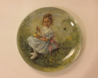 Little Miss Muffett Vintage Collectors Plate, Reco Mother Goose Plate Rhyme, 1981