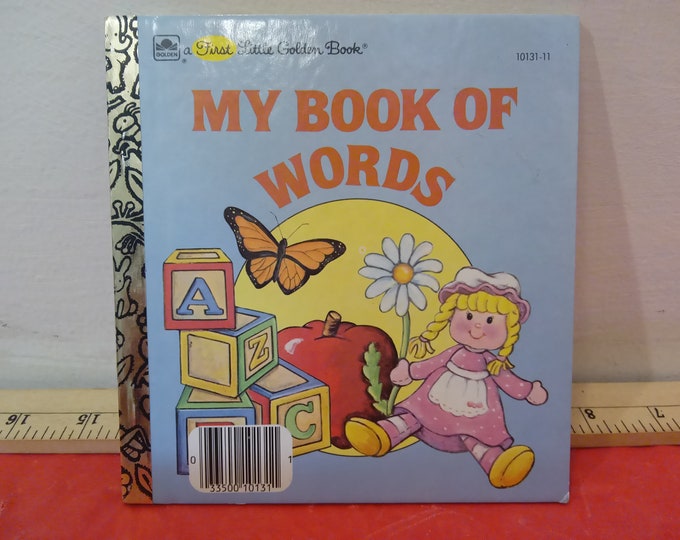 Vintage Children's Book, A First Little Golden Book "My Book of Words", 1982