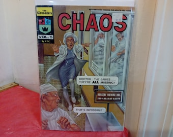 Vintage Crusaders Comics, Spellbound #10, Double Cross #13, and Chaos #5 Comic Books, 1970's