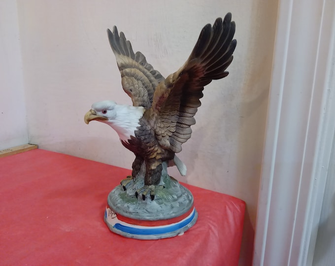 Vintage Bald Eagle Figurines, Bald Eagles from Enesco, Royal Carlton, and Others, 1980's