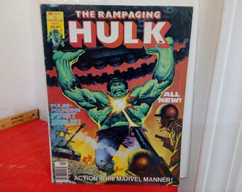 Vintage Marvel Comic Book, The Rampaging Hulk, 1977