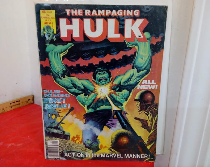 Vintage Marvel Comic Book, The Rampaging Hulk, 1977