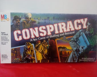 Vintage Boardgame, Conspiracy "A Spy Game of Bluffing and Betrayal" by Milton Bradley, 1982