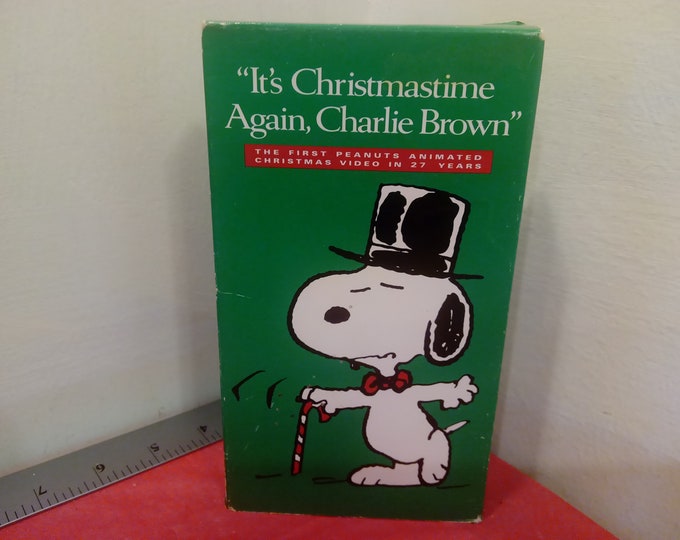 Vintage VHS Movie Tape, "It's Christmas Again Charlie Brown", Peanuts~