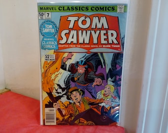 Vintage Comic Books, Marvel Classics Comic Book "Tom Sawyer", # 7, 1980's