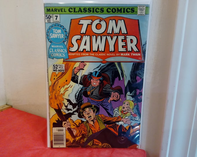 Vintage Comic Books, Marvel Classics Comic Book "Tom Sawyer", # 7, 1980's