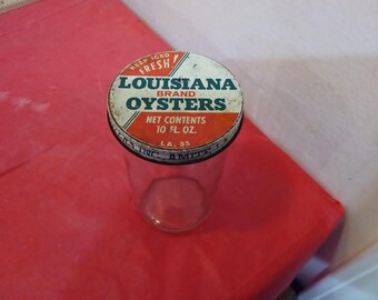 Vintage Glass Jar/Bottle, Louisiana Brand Oyster 10 fl. Oz. by Joey Oyster Inc.