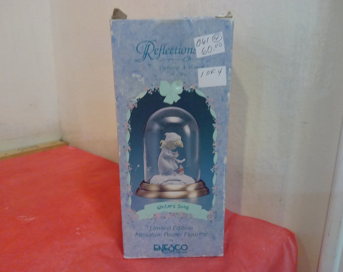 Vintage Pewter Figurines, Precious Moments Collection "Reflections" Limited Edition, Seasons by Enesco, 1990's