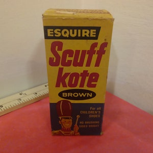 Vintage Scuff Kote Shoe Polish, Cordovan, Made by Esquire, 1940&#39;s#