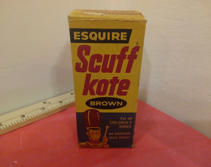 Vintage Scuff Kote Shoe Polish, Cordovan, Made by Esquire, 1940's#