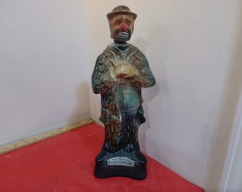 Vintage Porcelain Decanter, Jim Beam "The Original Emmett Kelly Decanter" or "Charlie McCarthy", 1971/69