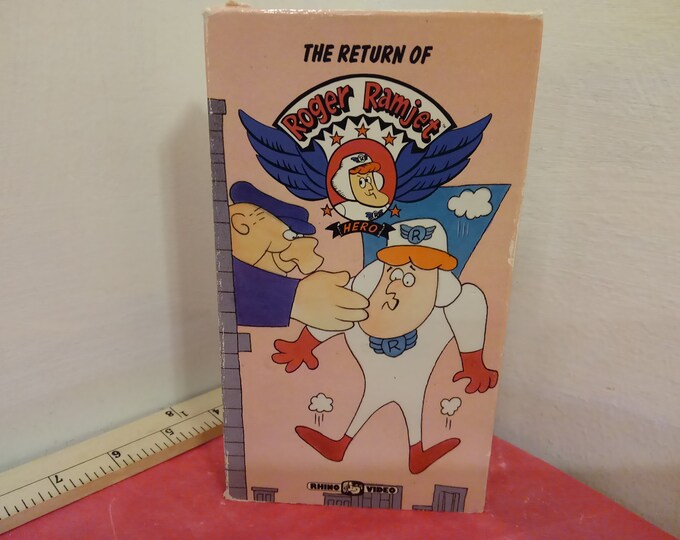 Vintage VHS Movie Tape, The Return of Roger Ramjet, Cartoon, 1989~