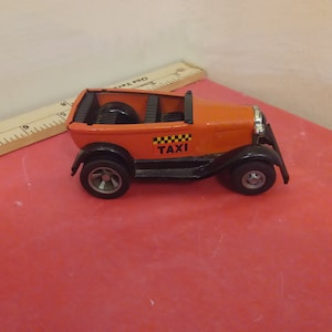 Vintage Gegoten Auto, Tonka Voertuig, Model T Taxicab, Jaren 1970 #