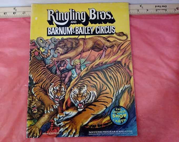 Vintage Circus Program/Magazine, Ringling Bros. and Barnum Bailey Circus Programs/Magazines, Various Years, 1970's thru 1990's#
