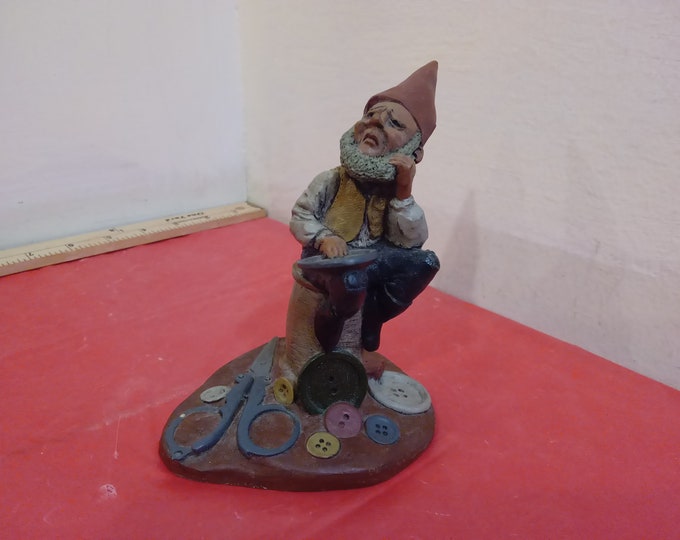 Vintage Figurine, Tom Clark Gnome Sewing Figure, 1989