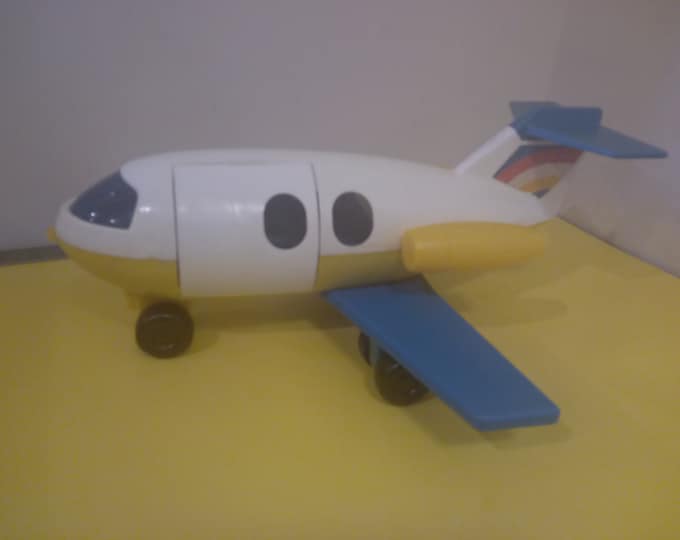 Vintage Toy Airplane, Fisher Price Little People Toy Airplane, 1980's