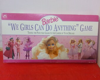 Vintage Board Game, Barbie "We Girls Can Do Anything" Game by Golden, 1991