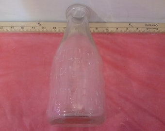 Vintage Embossed Milk Bottles, One Quart Milk Bottles, Woodland Farm Dairy Company or Bayville Farms Milk Bottles
