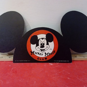 Orejas de cartón Vintage Mickey Mouse Club, Walt Disney Productions "Mickey Mouse", MFG de Howard Eldon LTD
