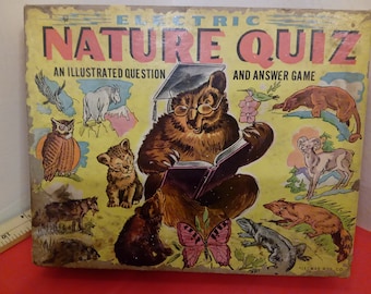 Vintage Electric Nature Quiz Game by Jacmar MFG, 1960's