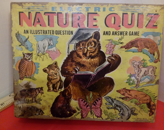 Vintage Electric Nature Quiz Game by Jacmar MFG, 1960's