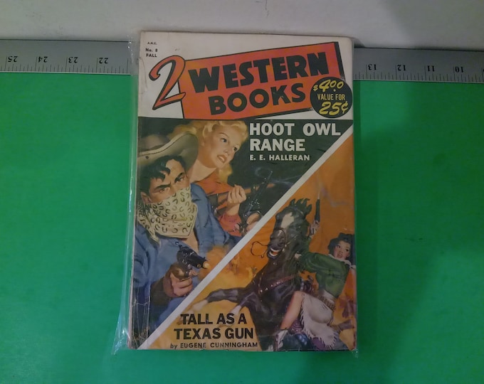 Vintage 2 Western Books Comic Book, 1950's#