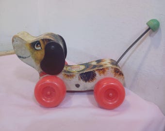 Vintage Pull Toy, Fisher Price "Little Snoopy" Pull Toy #693, 1968