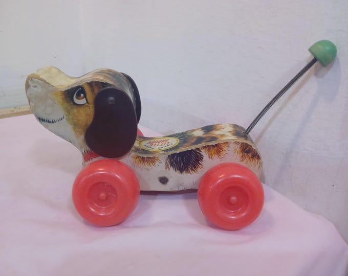 Vintage Pull Toy, Fisher Price "Little Snoopy" Pull Toy #693, 1968