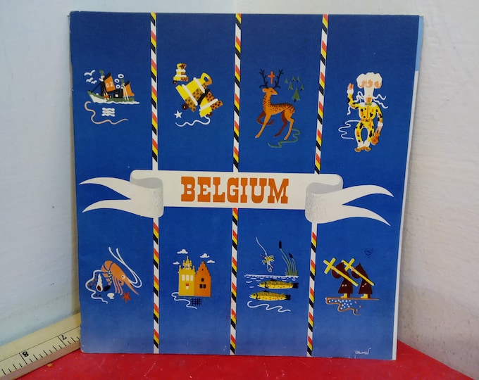 Vintage Travel Brochure. Travel Brochure of Belgium, 1950's