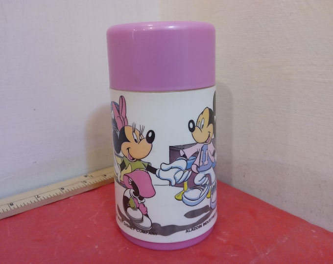 Vintage Thermos, Walt Disney's Mickey and Minnie, Aladdin Thermos, 1980's#