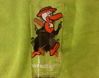 Vintage Collector Glass, Pepsi Looney Tunes Glass, Beaky Buzzard, 1973
