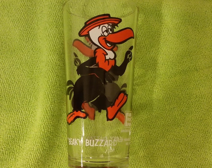 Vintage Collector Glass, Pepsi Looney Tunes Glass, Beaky Buzzard, 1973