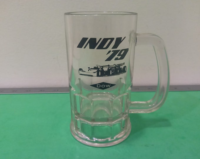 Vintage Indy 79 Plastic Souvenir Cup with Handle, Made by RubberMaid, 1979#