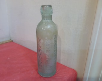 Vintage Heavy Glass Bottle, Glass Bottle by New Hope MFG Co. 350 Bienville St. New Orleans, LA on Bottle, 1880's#