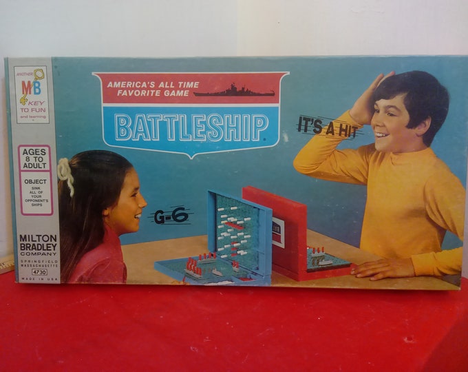 Vintage Board Game, Battleship Game by Milton Bradley, 1971