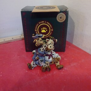 Vintage Resin Figurine, The Boyds Collection, Noah&#39;s Ark Series 1, Stretch and Skye Longnecker...Lookouts, 1999